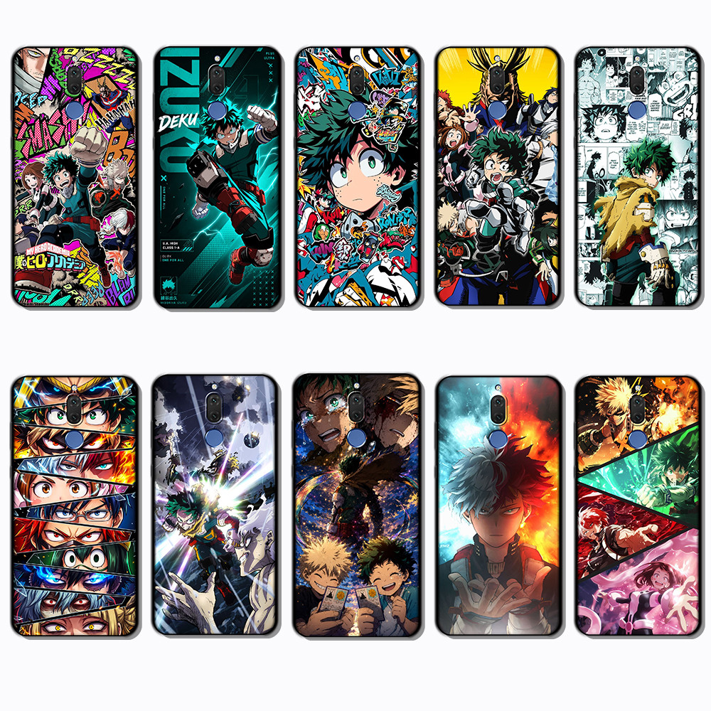 เคสโทรศัพท์สีดํานุ่มสําหรับ Huawei Nova 2 Lite 2i 3 3i 4E 5i 5T 7 SE 8i My Hero Academia แฟชั่นพิมพ์