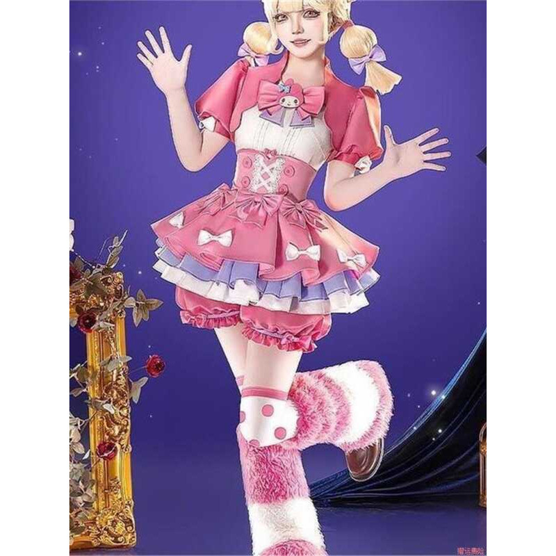 คอสเพลย์ Mcao CRAZY Mrs. Red Sanrio Linkage เชียร์ลีดเดอร์