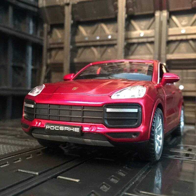 C 1:32 Porsche Cayenne Turbo Alloy Car Diecast Model Sound Light Miniature Car Model Decorative Tre