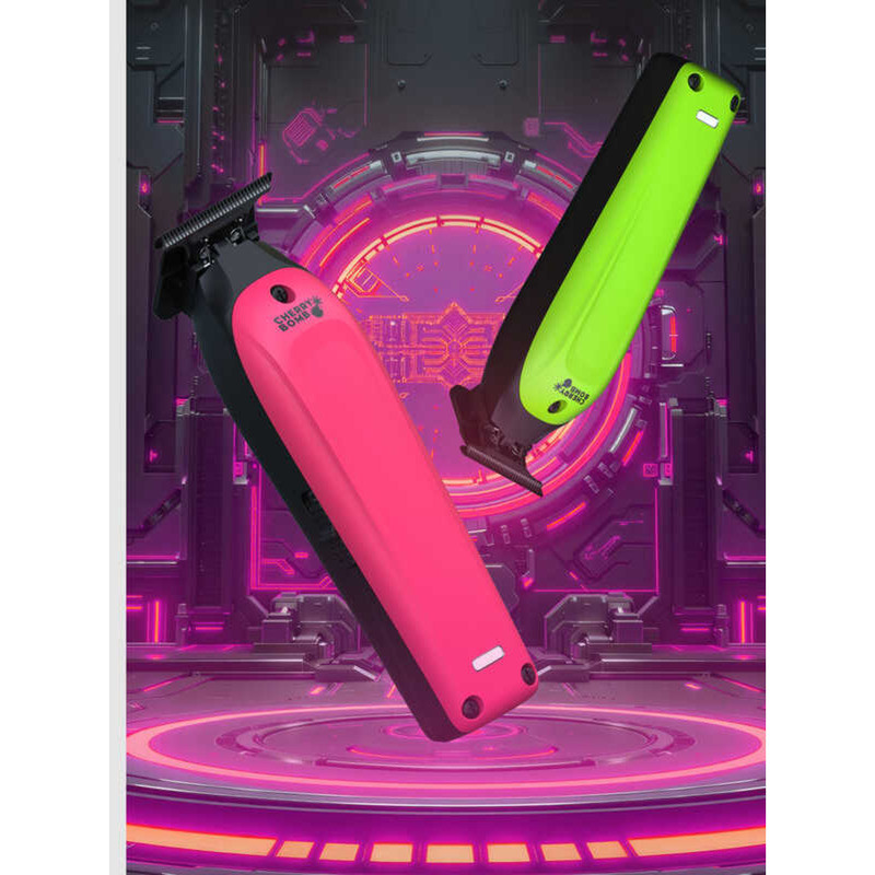 CB Cherry Punk Bear แกะสลักสีชมพูผม Clipper Professional Gradient Hair Clipper ร้านทําผมร้านตัดผมเฉพ