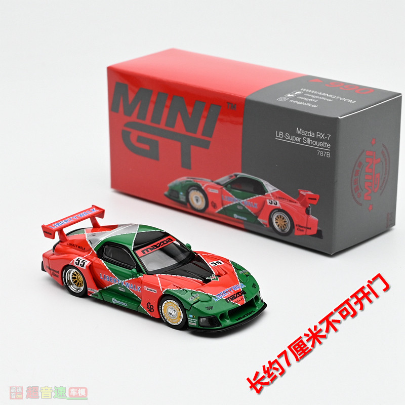 MINIGT 1: 64 Mazda RX7 liberty walk 787B โมเดลรถโลหะผสม #990