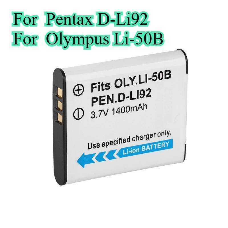 1400mAh เปลี่ยน D-Li92 สําหรับ Pentax Q Q10 Q7 Q-S1 Ricoh GXR Mount A12 A16 P10 หน่วย Li-ion แบตเตอร