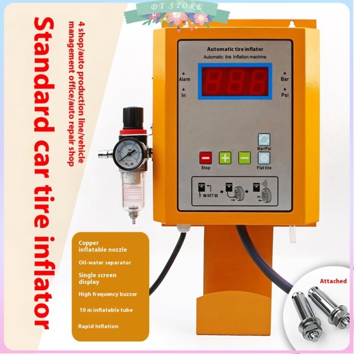 Wall-Mounted Fully Automatic Car Tire Shop Air Pump Tire Digital Display Air Filling Machine Air Fi