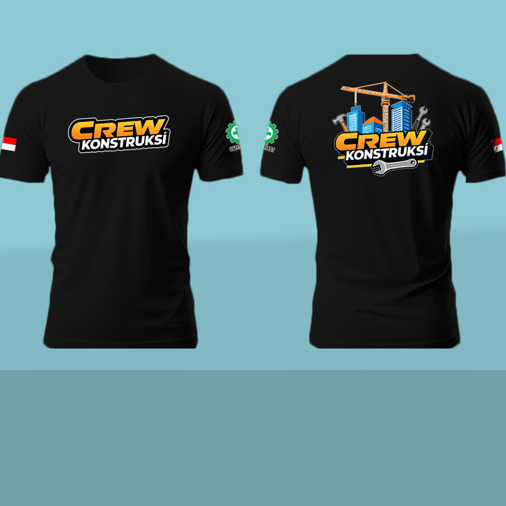 เสื้อยืดทํางาน Crew Konstruksi Construction Crew Dry Fit