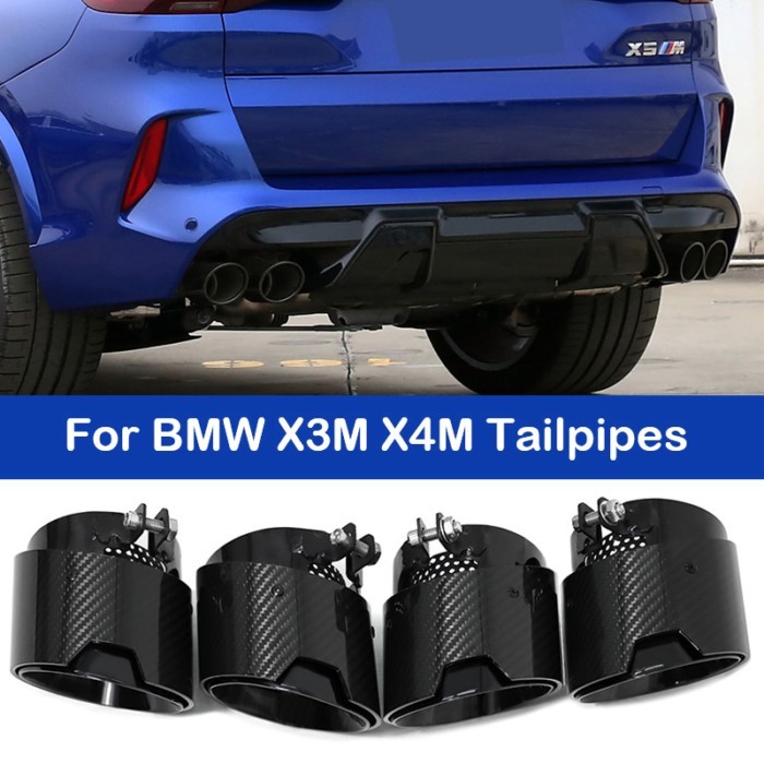 Car Exhaust For BMW X3M X4M F97 F98 Replacement Upgrade M Performance Carbon Fiber Tailpipe Muffler