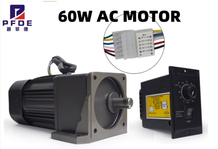 60W 220V AC Geared Motors  5RK60GN-CF 1:3k--1:500k   Induction Small Machine  with US-52 Governor