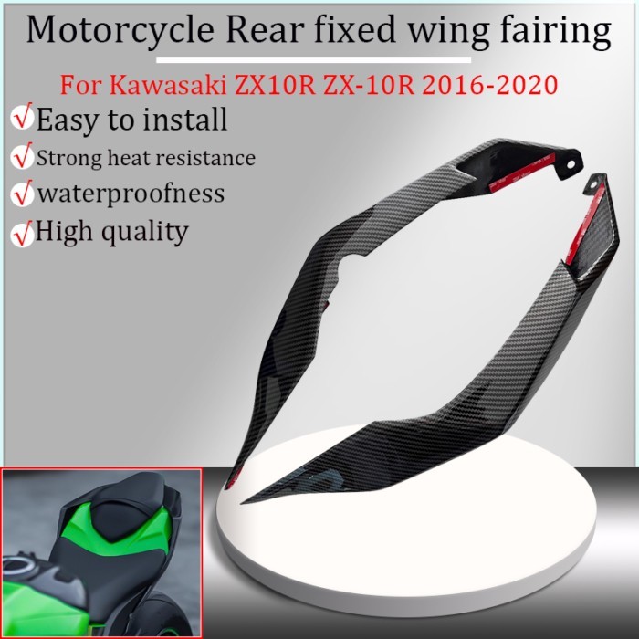 For Kawasaki ZX10R ZX-10R zx10r zx 10r 2016-2020 2017 2018 2019 motorcycle rear fixed wing, rear fa