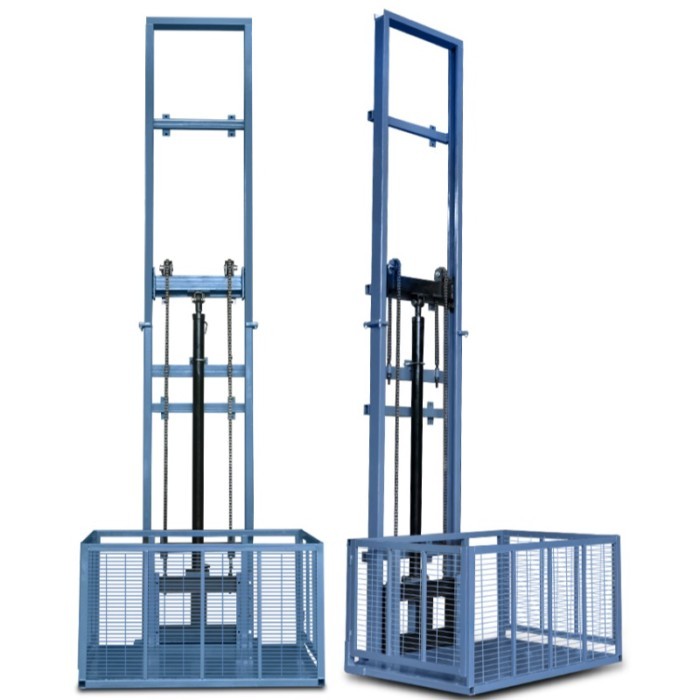 Electric small lifting platform for cargo elevator guide rail of hydraulic elevator