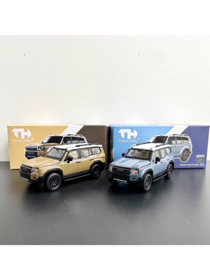 ไทย 1: 64 Toyota Land Cruiser Land Cruiser 250 Land Cruiser เปิดฝาครอบโมเดลรถโลหะผสม