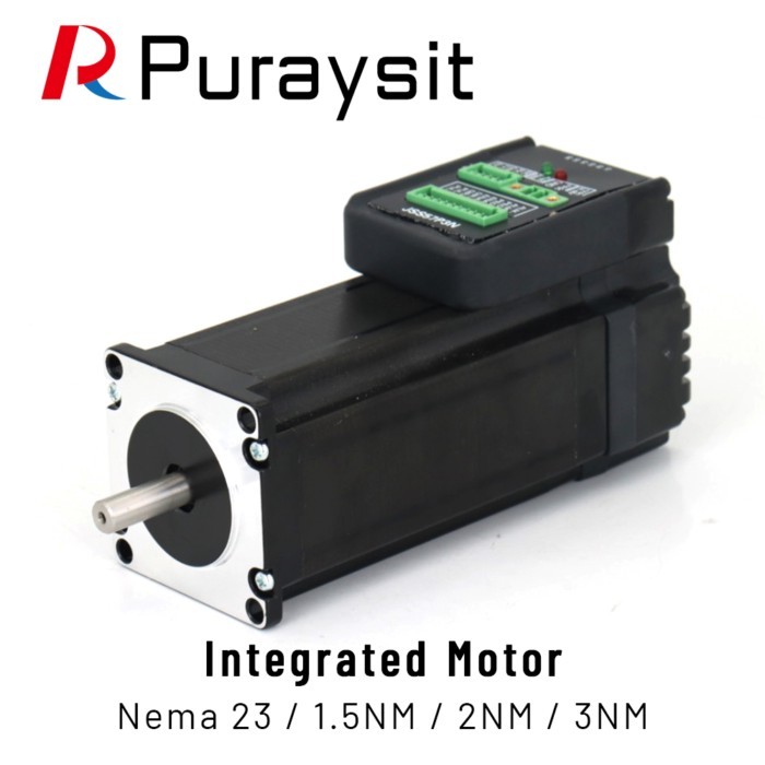 Puraysit Nema23 Close Loop Integrated Motor JSS57P1N JSS57P2N JSS57P3N 1.5NM 2.2NM 3NM Dia.8mm