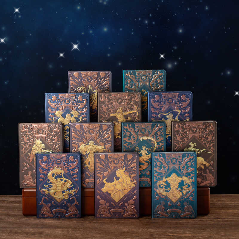 Zodiac Constellation AR คู่มือทํางาน Zodiac Zodiac นูนหัตถกรรม 12 Constellation Notepad โน้ตบุ๊ค