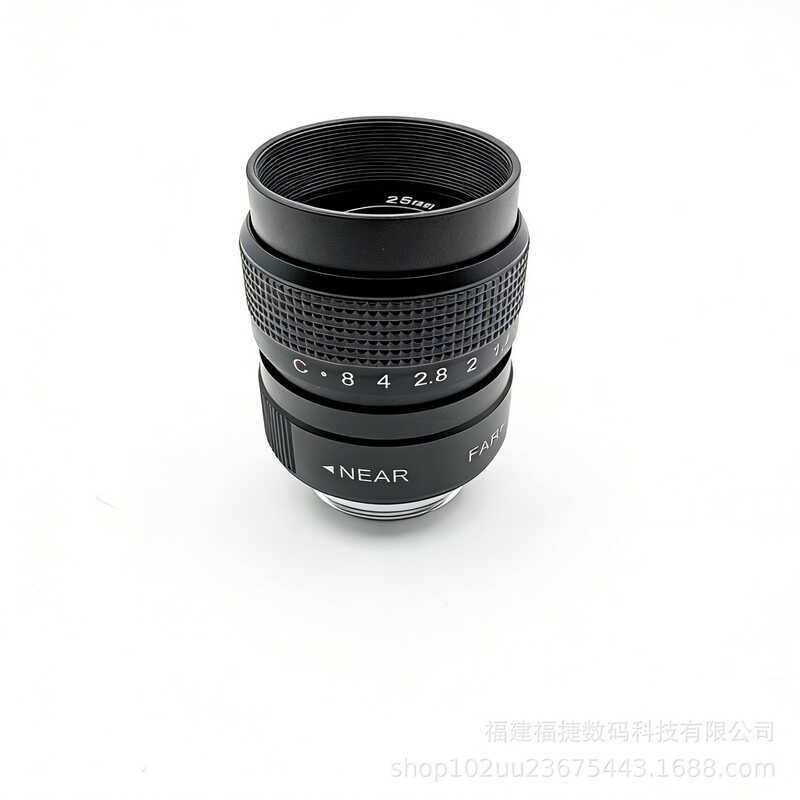 เลนส์ออปติคอลกล้องวงจรปิดฝูเจี้ยน 25mmF1.4 C พอร์ตการบิดเบือนต่ําอุตสาหกรรมการตรวจสอบความปลอดภัยเลนส