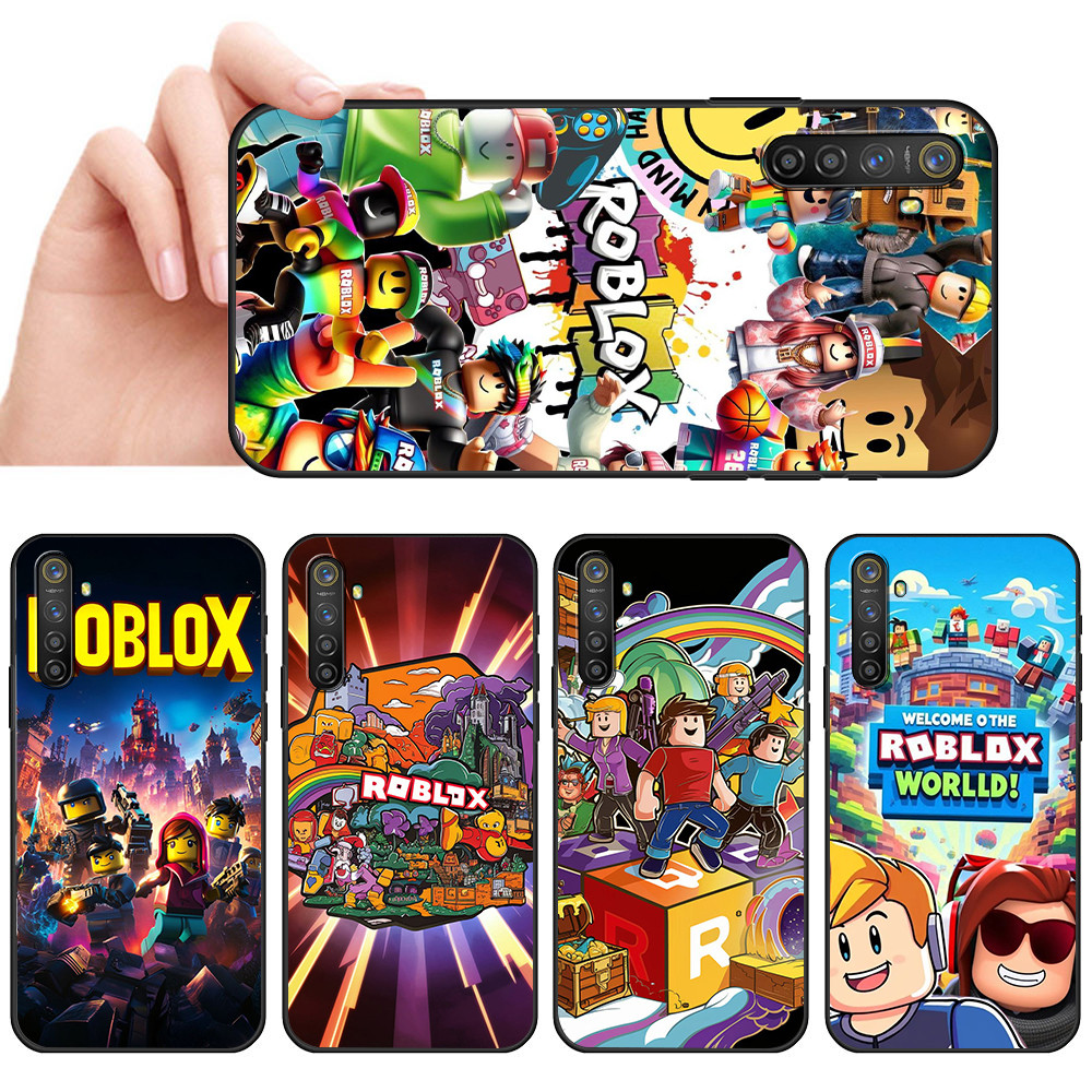 เคสโทรศัพท์สีดําแบบนุ่มสําหรับRealme XT X2 6 6s 6 Pro SX43 ROBLOXปลอกป้องกันการตกฝาครอบป้องกัน
