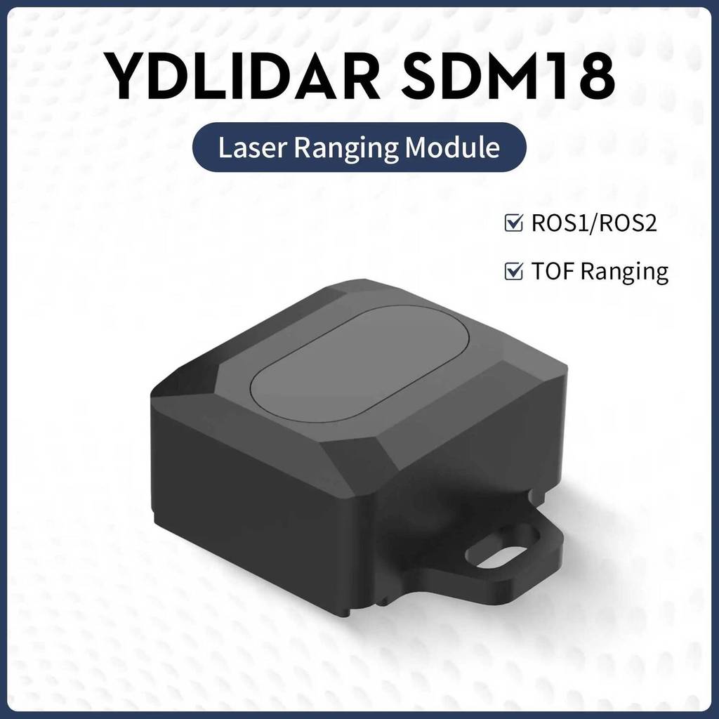 YDLIDAR SDM18 ความแม่นยําสูงเลเซอร์ตั้งแต่เซนเซอร์โมดูล TOF Range 18M Anti-Glare 60kLux สําหรับ ROS2