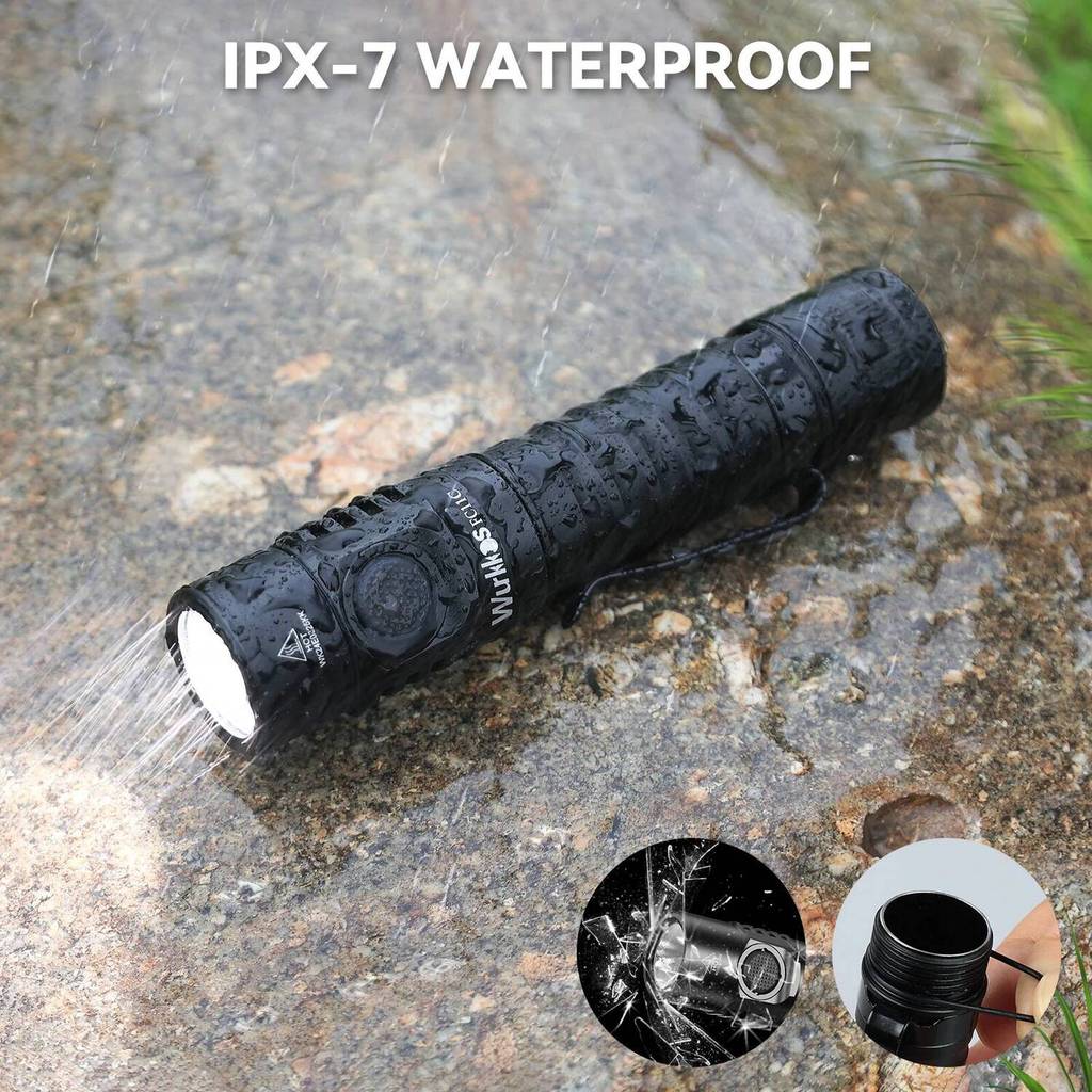 Wurkkos FC11C ไฟฉาย LED พกพา ความสว่างสูง 1200 lumens มีระบบชาร์จไฟ และแม่เหล็ก