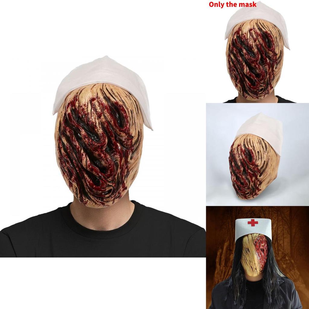 Hill Silent Nurse Latex เครื่องแต่งกายหน้ากากสําหรับคอสเพลย์และตกแต่งฮาโลวีน