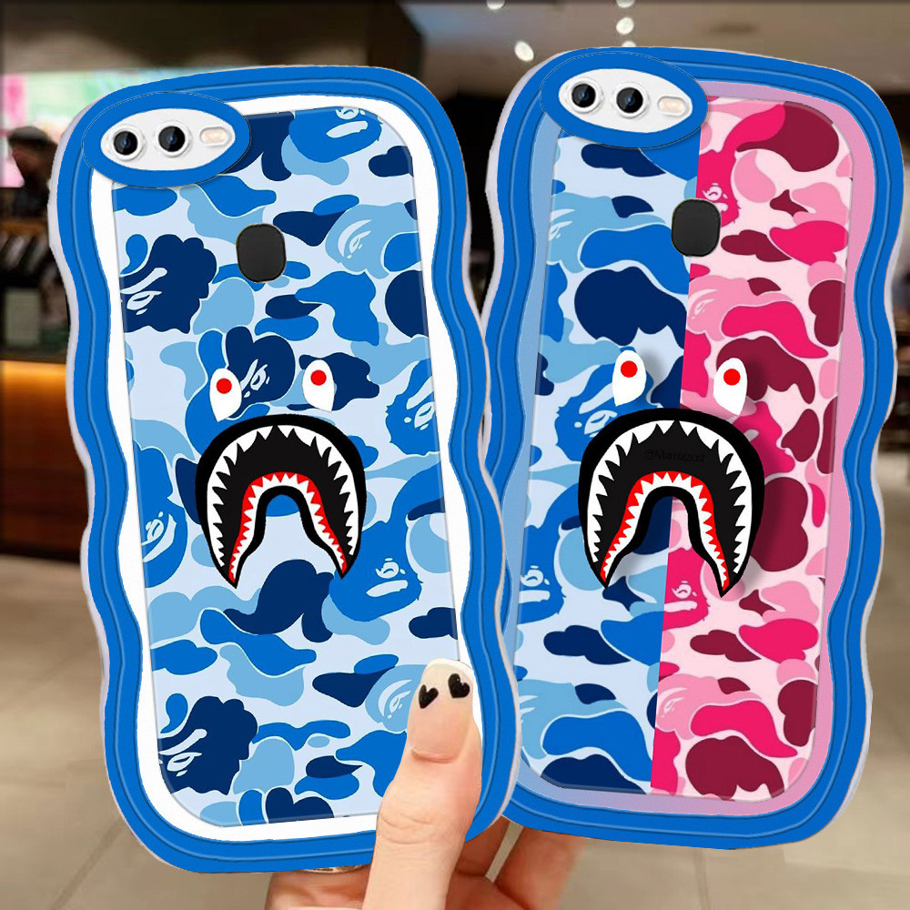 A-64 bape shark TPUปลอกสําหรับOPPO A12S F7 A12 A11K F5 A7 A7n F9 A5S Proเคสใส