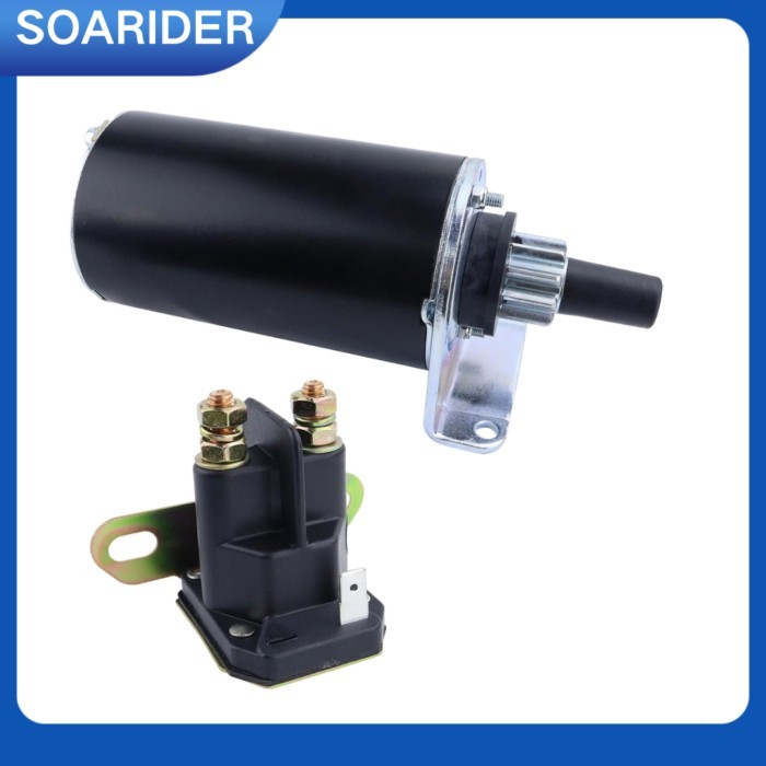 Starter Motor & Solenoid Relay for Kawasaki Engines for Cub Cadet RZT50 2005-2006, 21163-7010 21163