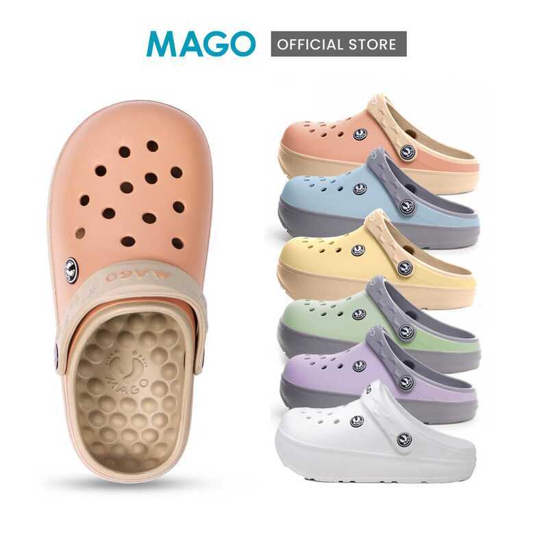MAGO รองเท้าสุขภาพรุ่น BAMBO PASTEL วัสดุ EVA สีพื้น รองรับแรงกดกระแทก ลดอาการปวดหลัง ปวดเข่า ใส่สบา