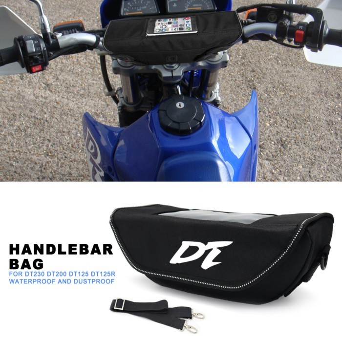 Motorcycle Handlebar bag waterproof handlebar travel navigation bag For YAMAHA DT230 DT200 DT125 DT