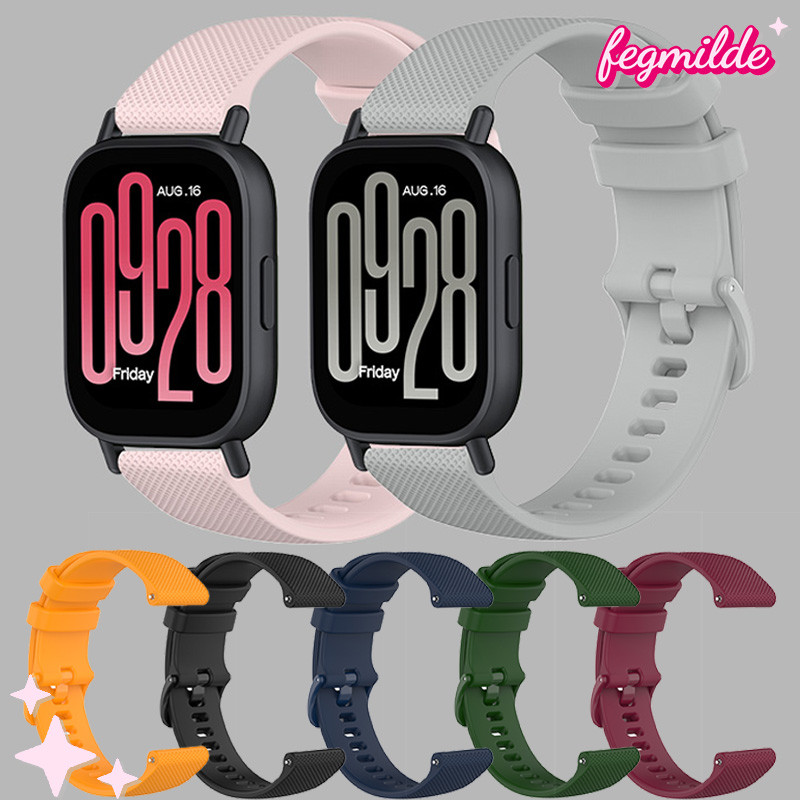 สายรัดซิลิโคนกีฬาขนาด 20 มม. และ 22 มม. for Redmi Watch 5 Active/5 Lite/Garmin/Amazfit Bip 6/Samsung Galaxy Watch/Huawei