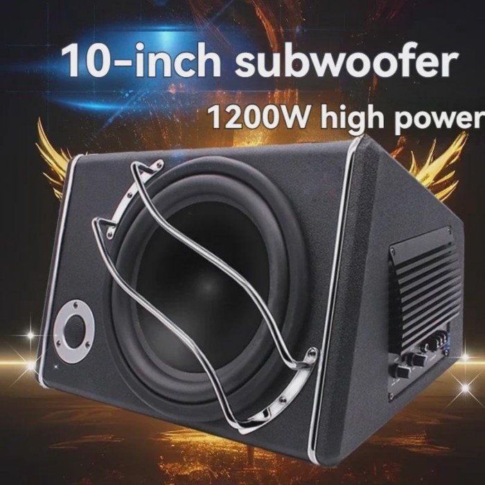 10-inch active amplifier high-power speaker heavy bass modified car subwoofer audio car