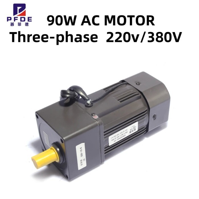 220V/380V  90W Three-phase 5RK90GU-CY AC Reversible Gear Variable Speed Motor 1:3K-1:500K  450-2.7R