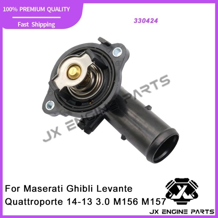 M156 Engine Thermostat Fit 14-23 3.0 T L GAS V6 For Maserati Quattroporte Ghibli Levante 3.0L 3.0T