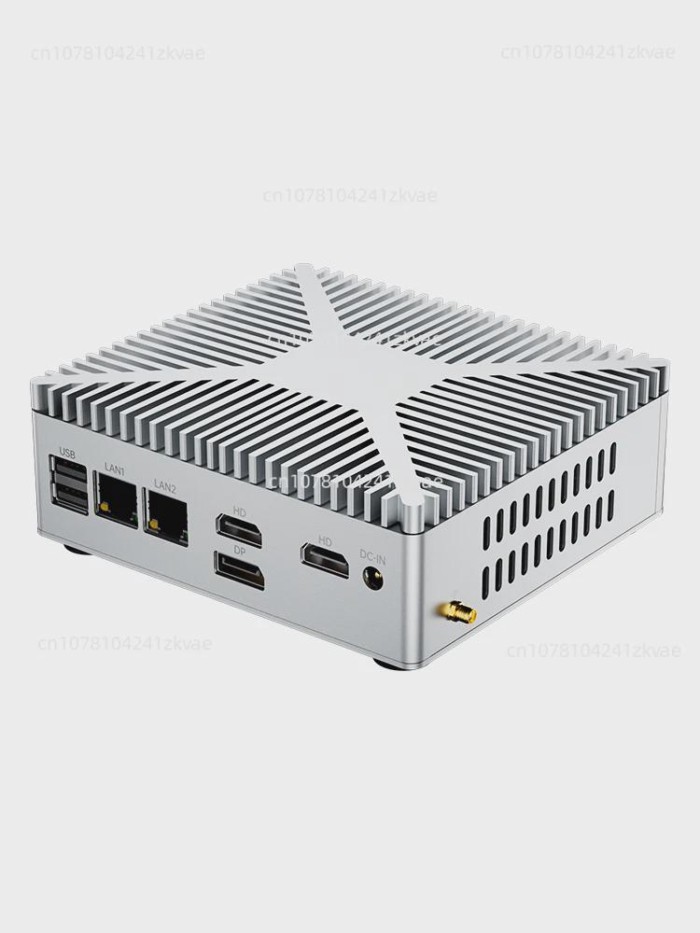 J1900/J4125/N100 fanless mini computer host industrial computer dual network mini host