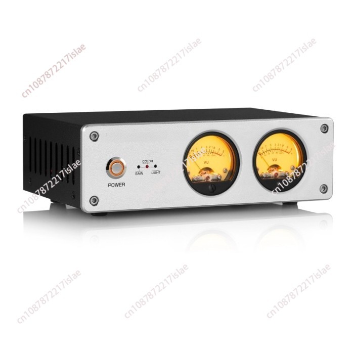 VU22 Dual Analog VU Meter with Mic & Music Rhythm LED, Aluminum Alloy Sound-Activated Light