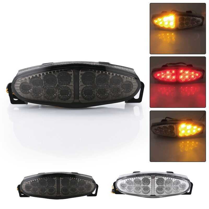 รถจักรยานยนต์ดัดแปลงไฟท้าย LED ไฟเลี้ยวไฟเบรคเหมาะสําหรับ Kawasaki 650R ER6N ER6F