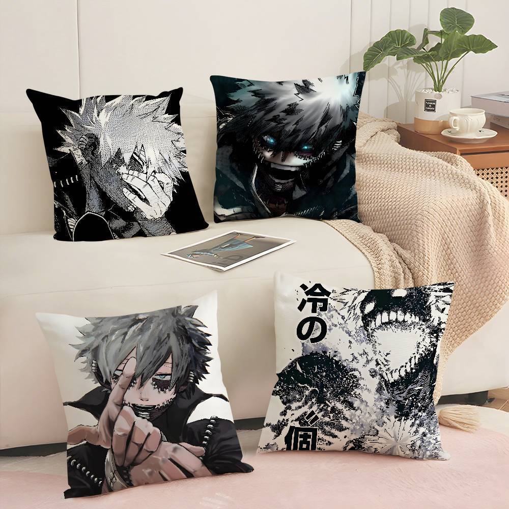 Hero A-Academia Aizawa Shouta Dabi หมอนโซฟาตกแต่งบ้านการพิมพ์สองด้านตุ๊กตาสั้นเบาะรองนั่งหมอน