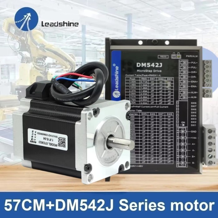 Leadshine 2Phase NEMA23 Stepper Motor 57CM06/13/23/26 +DM542J 24 - 50VDC Driver Kit For CO2 Laser C