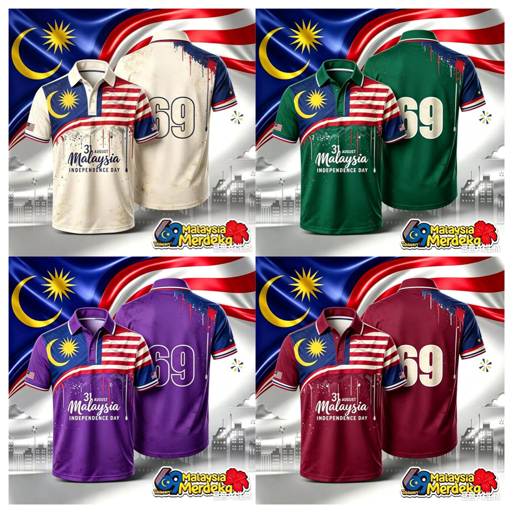 S 69th Independence Day jersey, August 31st, Independence Day, หมึกพิมพ์, ธงระเหิด, แขนสั้น, ใส่ได้ท