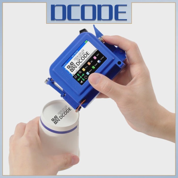 DCODE DC11 12.7mm/0.5inch Portable Mini Printer Handheld Inkjet Printer Non-encrypted QR Barcode Im