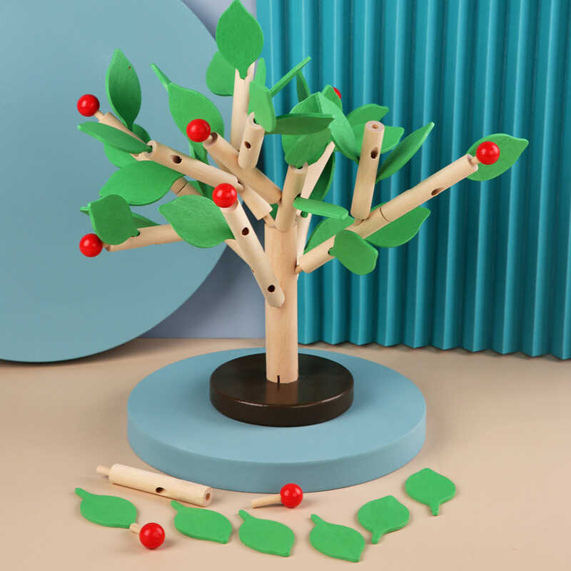 rten Eduional Disassembly Assembly Toy Model Wooden Baby Gift Kids Manual Plug Leaf Building Blocks