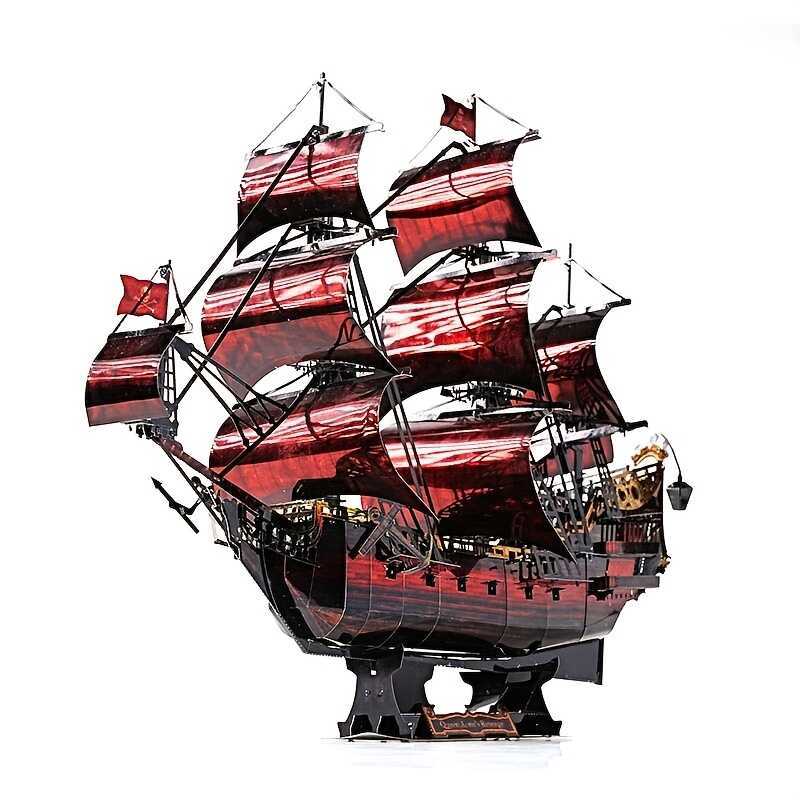 le Pirate Ship Model Queen Anne's Revenge Eduional Building Toys for Adults Christmas Birthday Gift