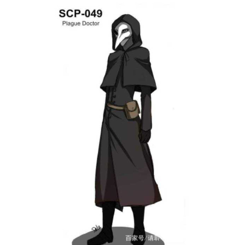 Plague Doctor SCP-049 Cosplay Set ผ้าคลุมไหล่และเสื้อแจ็คเก็ตสีดำ