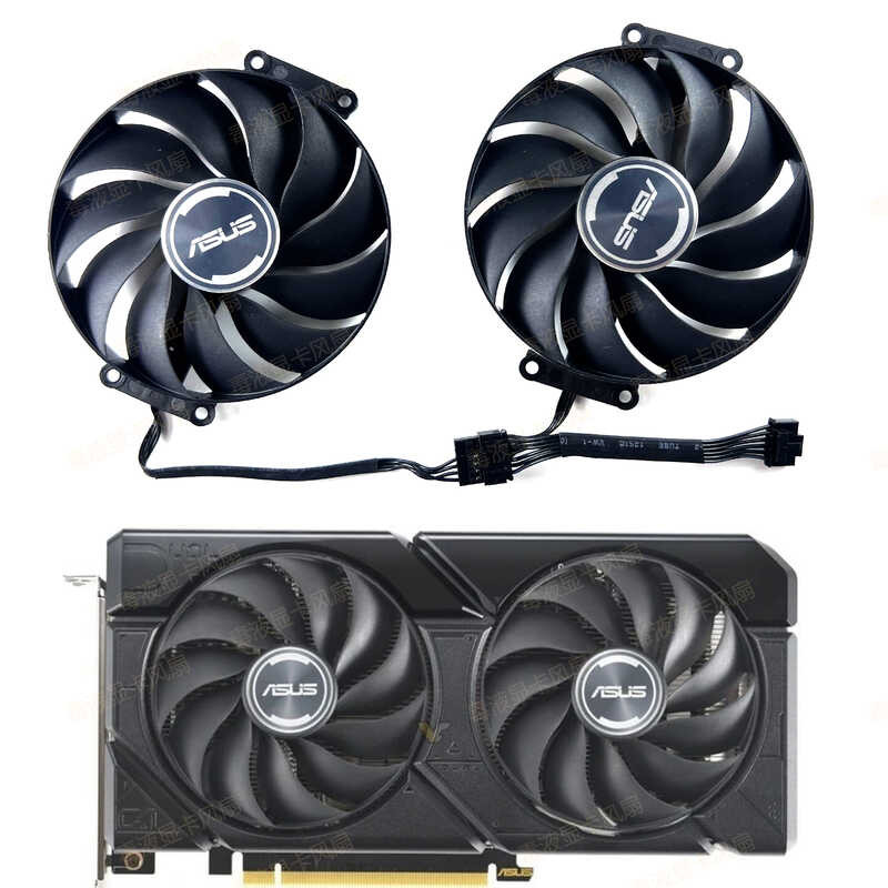 ASUS/ASUS RTX 4060 4060ti 4070s Snow Leopard DUAL EVO กราฟิกการ์ดพัดลมระบายความร้อน