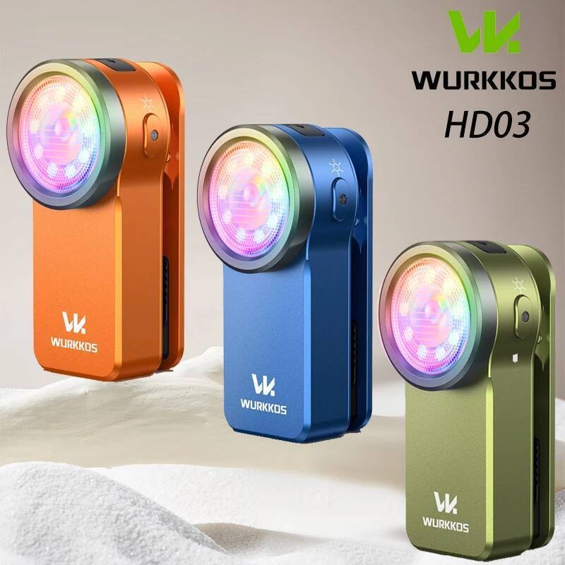 Wurkkos HD03 พ็อกเก็ตไลท์ 680LM ชาร์จUSB-C ไฟฉายพกพา EDC กันน้ำ RGB มาพร้อมแม่เหล็กและคลิปสำหรับขี่จ