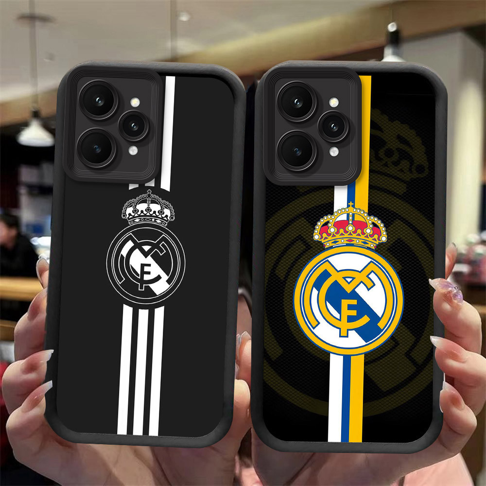 J-40 Real-Madrid ดำขาวชมพูเคสโทรศัพท์หรับ Realme 9i V23i C35 C31 Q5i 10 V23 5G