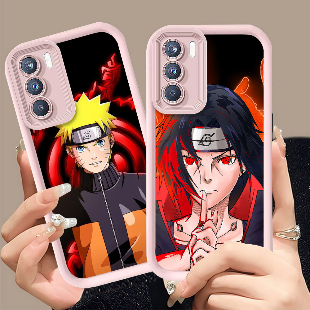 Q-26 Naruto ขาวดำเคสโทรศัพท์หรับ Realme C75X C75 14X C73 5G ปกสีชมพู