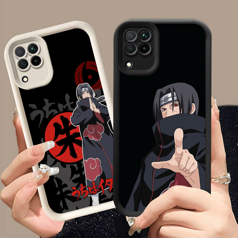 Q-8 Naruto itachi ขาวดำเคสโทรศัพท์หรับ Samsung M12 A12 F42 A22S A22 5G ปกสีชมพู