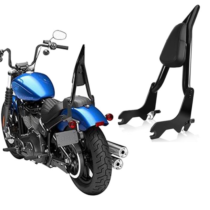 Motorcycle 22" Detachable Sissy Bar Passenger Backrest for Harley Softail FXFB FXFBS 2018+