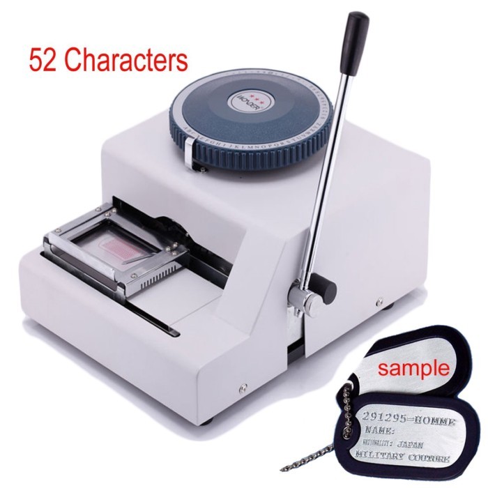 Manual Aluminium Plate Engraving Machine Military Plate Tag Metal Brass Plate Coding Machine Dog Ta