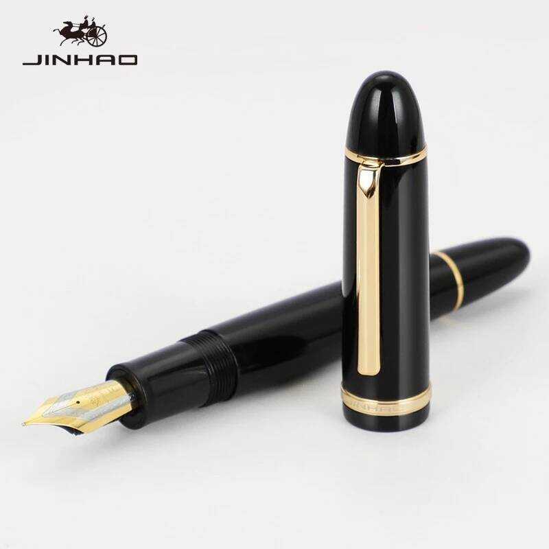 ปากกาหมึกซึมอะคริลิค JINHAO X159 สีดำ ปากกาหมึกสีดำสำหรับนักเรียน ธุรกิจ โรงเรียน อุปกรณ์สำนักงาน ปา