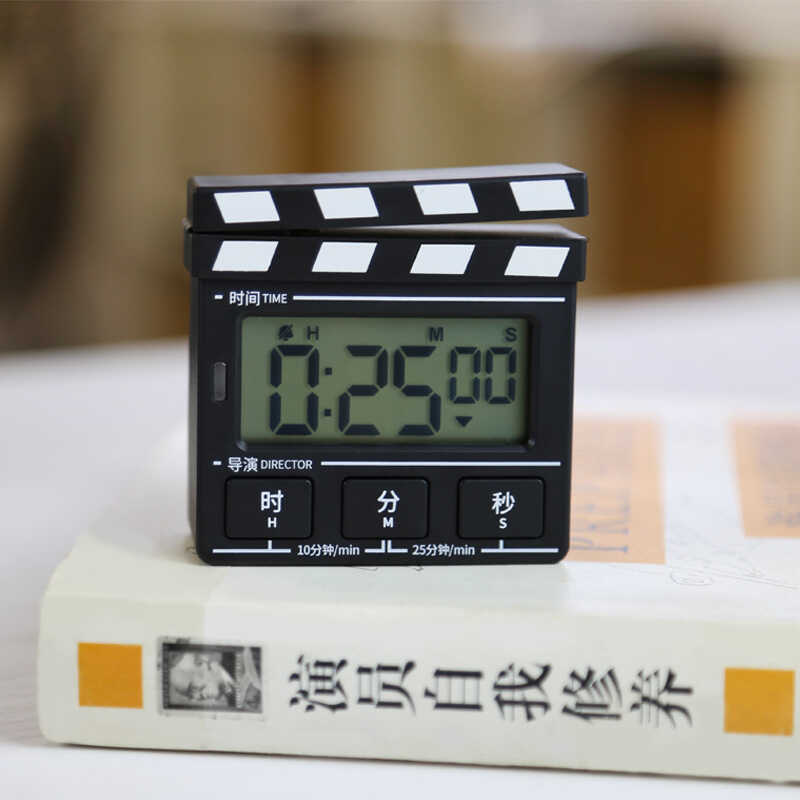 Retro Movie Power-on Board Timer USB Electronic Multi-Function Student Desktop Dedicated Timing Sile