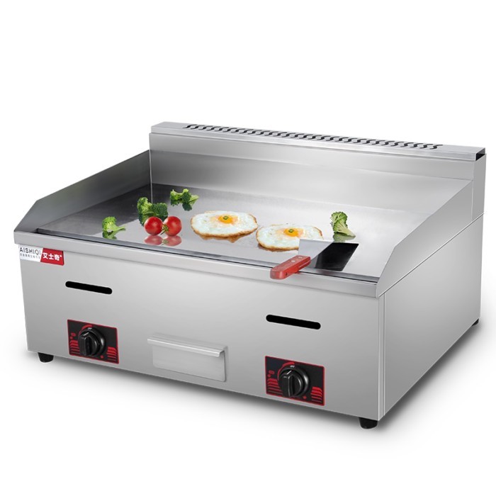 Commercial Catering Equipment Stainless Steel  Large Flat Gas Plancha Gas Griddle Grill