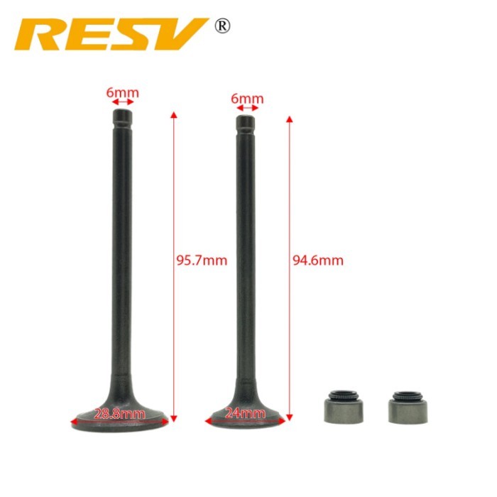 RESV for Yamaha TW125 1999-2004 SR125 SR150 SRZ150 SR SRZ 125cc 150cc Valve Intake Exhaust Stem Val