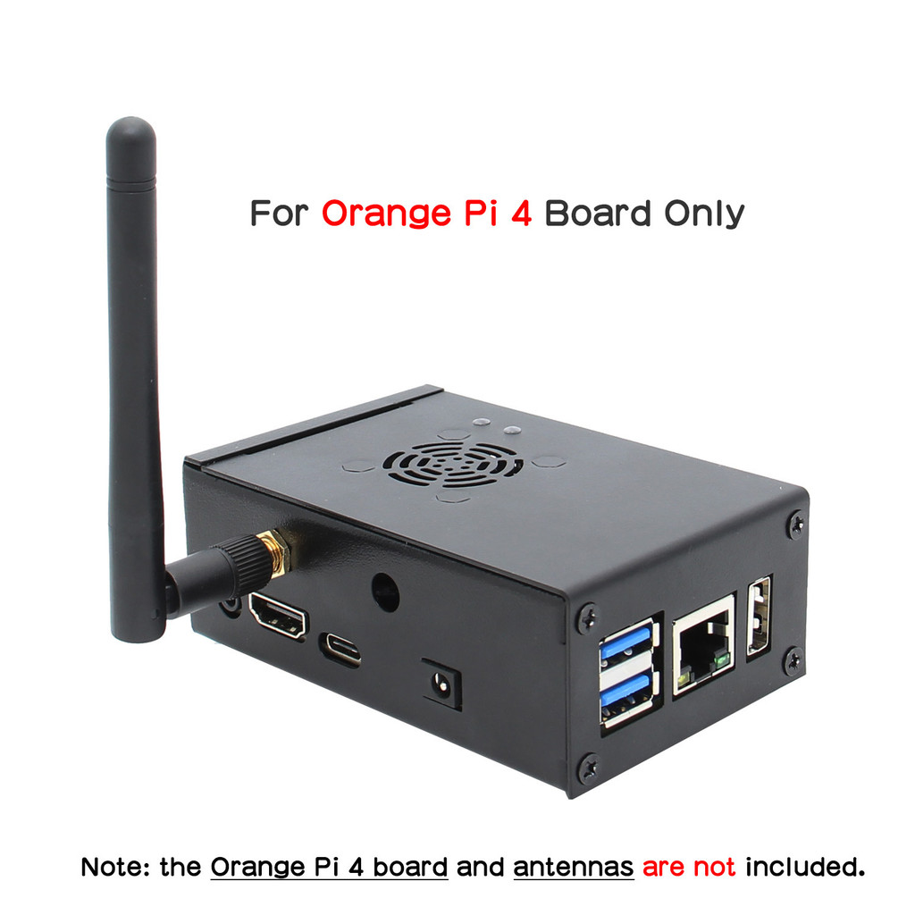 เคสโลหะ Geekworm พร้อมพัดลมระบายความร้อน N400 สําหรับ Orange Pi 4 / Orange Pi 4 LTS